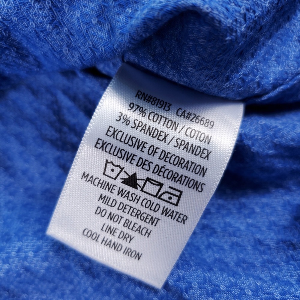 Robert Graham Mens XL Blue Geometric Textured Button Down Shirt Classic Fit‎ - Picture 3 of 7